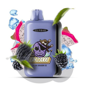 Электронная сигарета Elf Bar GH23000 Black Dragon Ice (Черная Смородина Питайя Лед) Felix Shop