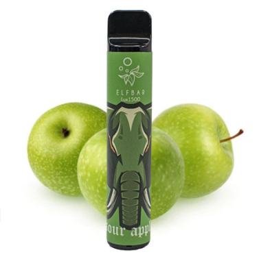 Электронные сигареты Elf Bar 1500 Sour Apple (Ельф бар Кислое Яблоко) Felix Shop