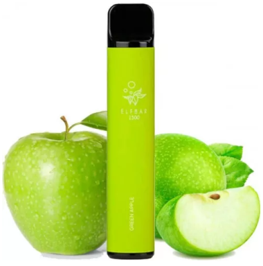 Электронная Сигарета Elf Bar 1500 Green Apple (Зелёное Яблоко) Felix Shop