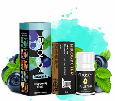Жидкость Набор Chaser Lux Bluberry Mint (Черника Мята) 30мл 5% Felix Shop