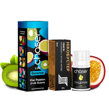 Жидкость Набор Chaser Lux Kiwi Passion Guava (Киви Маракуйя Гуава) 30мл 5% Felix Shop