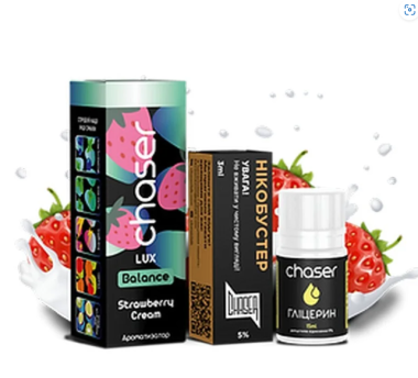 Жидкость Набор Chaser Lux Strawberry Cream (Клубника Сливки) 30мл 5% Felix Shop