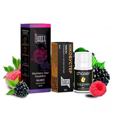 Жидкость Набор Chaser Black Blackberry Sour Raspberry (Ежевика Кислая Малина) 30мл 5% Felix Shop