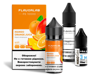 Жидкость Набор Flavorlab PE 10000  Mango Orange Juice (Манго Апельсин Сок) 30мл 5% Felix Shop