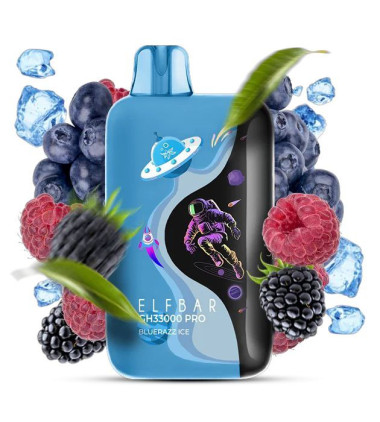 Электронная сигарета Elf Bar GH33000 PRO Blue Razz Ice (Голубой Лимонад) Felix Shop